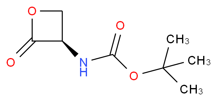 tert-butyl N-[(3R)-2-oxooxetan-3-yl]carbamate_分子结构_CAS_126330-77-6