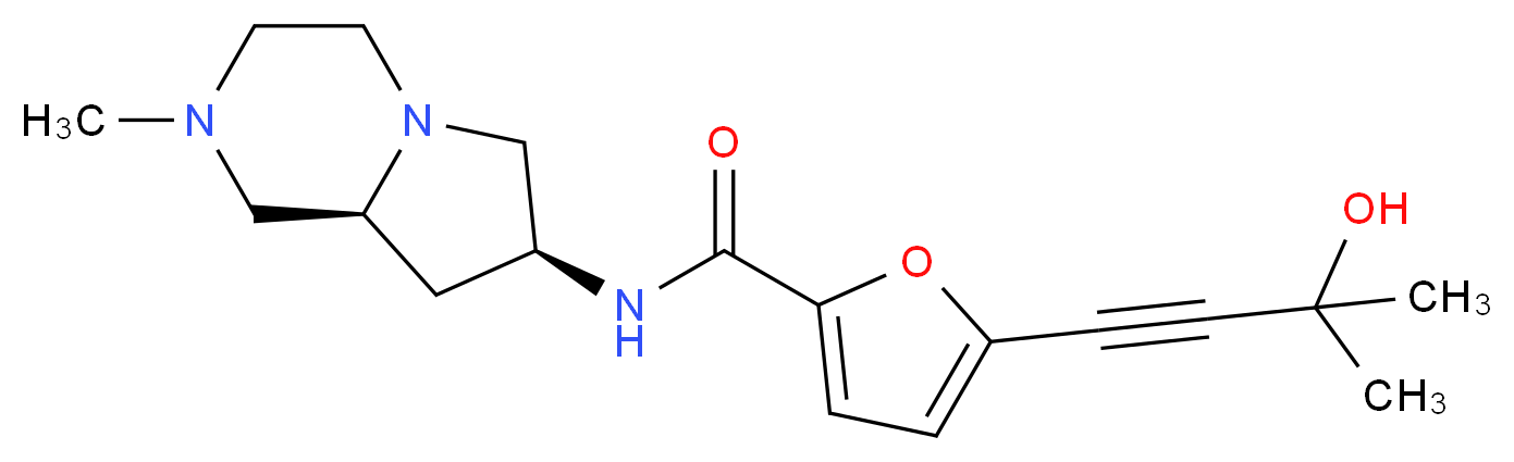 5-(3-hydroxy-3-methylbut-1-yn-1-yl)-N-[(7S,8aS)-2-methyloctahydropyrrolo[1,2-a]pyrazin-7-yl]-2-furamide_分子结构_CAS_)