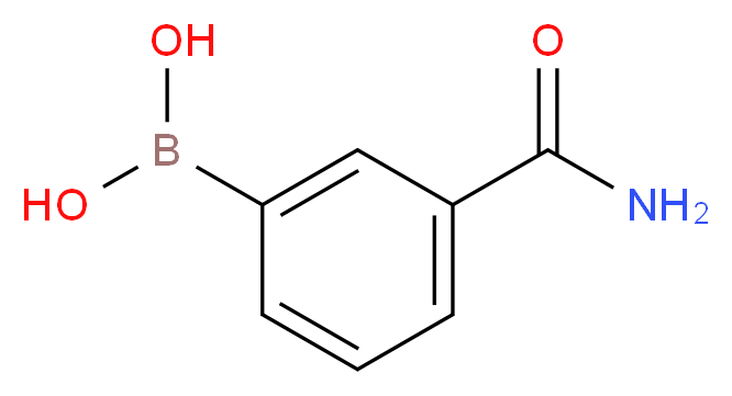 3-氨基甲酰基苯硼酸_分子结构_CAS_351422-73-6)