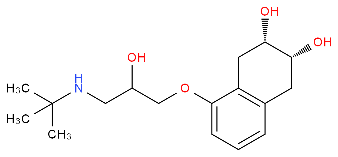 (2R,3S)-5-[3-(tert-butylamino)-2-hydroxypropoxy]-1,2,3,4-tetrahydronaphthalene-2,3-diol_分子结构_CAS_)