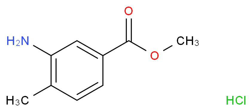 methyl 3-amino-4-methylbenzoate hydrochloride_分子结构_CAS_383677-41-6)