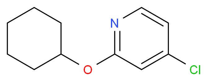 4-chloro-2-(cyclohexyloxy)pyridine_分子结构_CAS_1346707-01-4