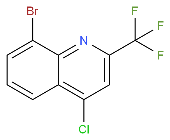 8-bromo-4-chloro-2-(trifluoromethyl)quinoline_分子结构_CAS_655235-61-3