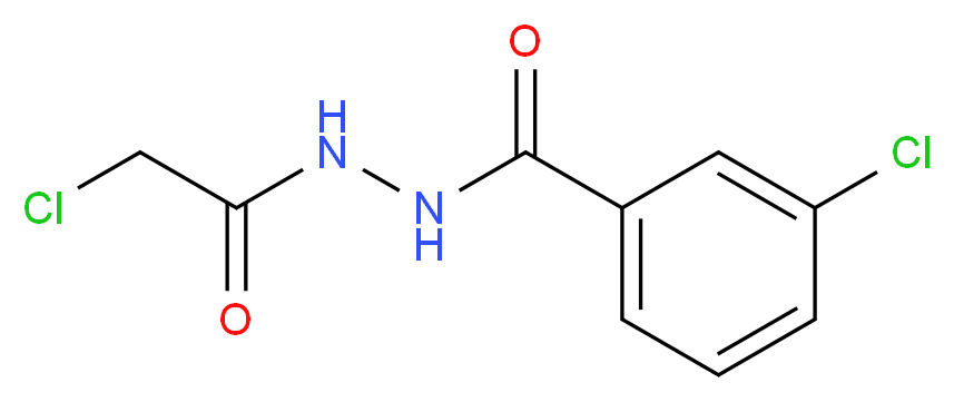 3-chloro-N'-(chloroacetyl)benzohydrazide_分子结构_CAS_63002-49-3)
