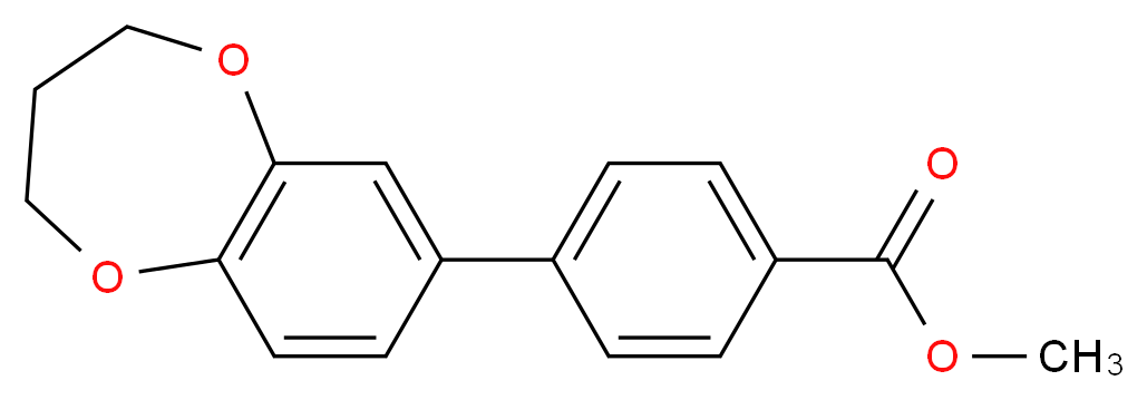 Methyl 4-(3,4-dihydro-2H-1,5-benzodioxepin-7-yl)-benzenecarboxylate_分子结构_CAS_)