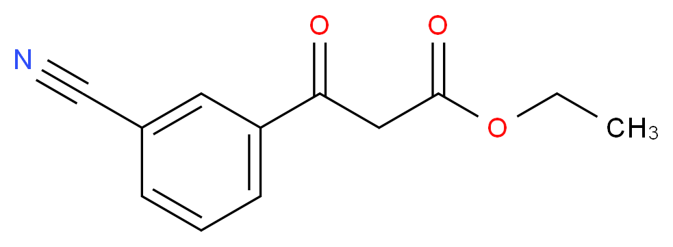 Ethyl 3-(3-cyanophenyl)-3-oxopropanoate_分子结构_CAS_62088-13-5)