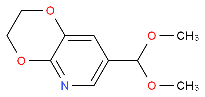 7-(Dimethoxymethyl)-2,3-dihydro-[1,4]dioxino[2,3-b]pyridine_分子结构_CAS_1261365-94-9)