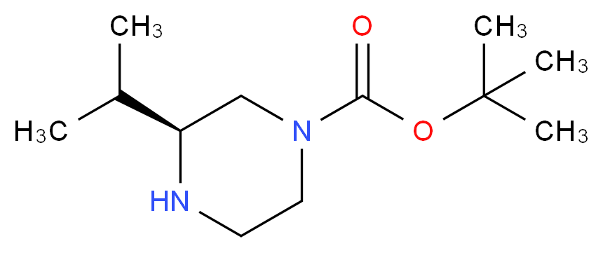 tert-butyl (3S)-3-(propan-2-yl)piperazine-1-carboxylate_分子结构_CAS_475272-54-9