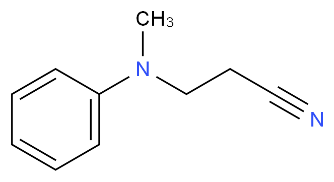 3-[methyl(phenyl)amino]propanenitrile_分子结构_CAS_94-34-8