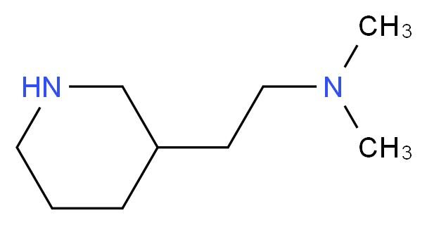 dimethyl[2-(piperidin-3-yl)ethyl]amine_分子结构_CAS_933684-70-9