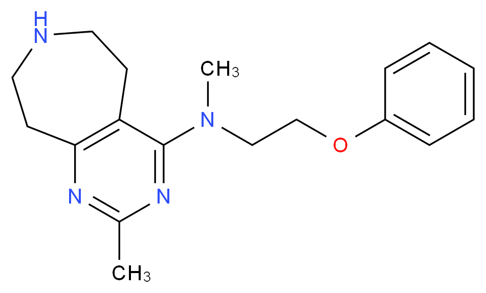 N,2-dimethyl-N-(2-phenoxyethyl)-6,7,8,9-tetrahydro-5H-pyrimido[4,5-d]azepin-4-amine_分子结构_CAS_)