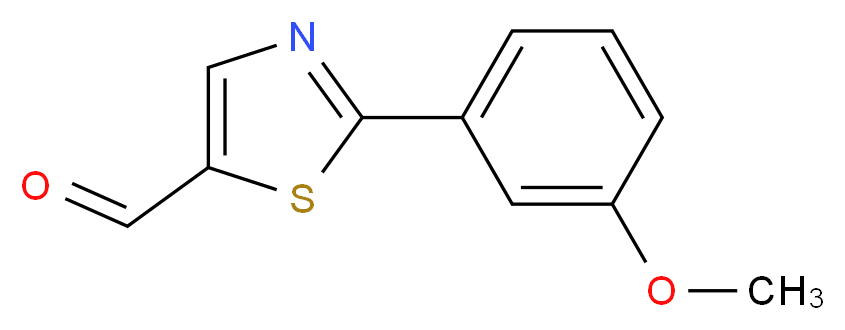 2-(3-methoxyphenyl)-1,3-thiazole-5-carbaldehyde_分子结构_CAS_915923-79-4