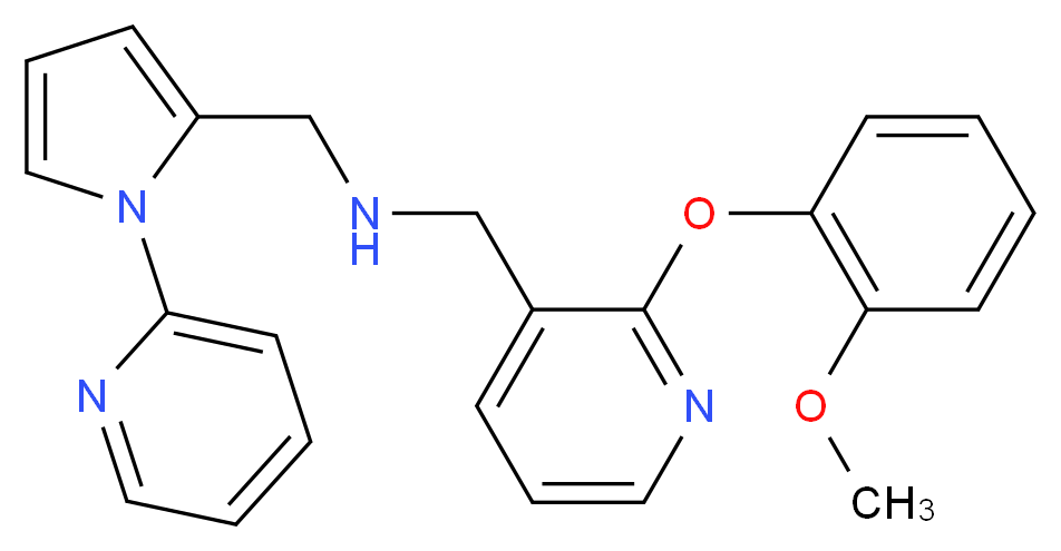 1-[2-(2-methoxyphenoxy)-3-pyridinyl]-N-{[1-(2-pyridinyl)-1H-pyrrol-2-yl]methyl}methanamine_分子结构_CAS_)