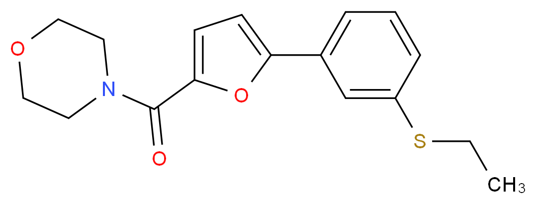 4-{5-[3-(ethylthio)phenyl]-2-furoyl}morpholine_分子结构_CAS_)