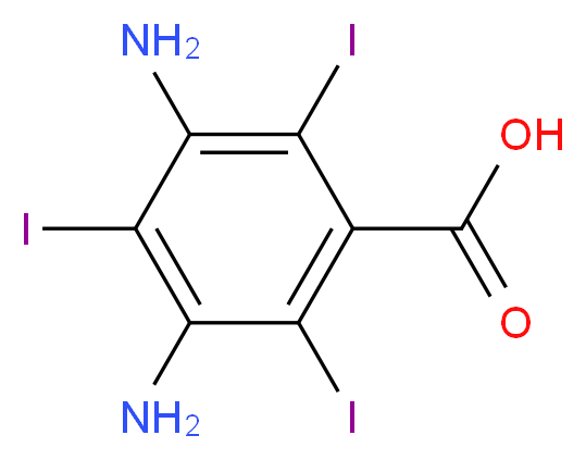 3,5-diamino-2,4,6-triiodobenzoic acid_分子结构_CAS_5505-16-8