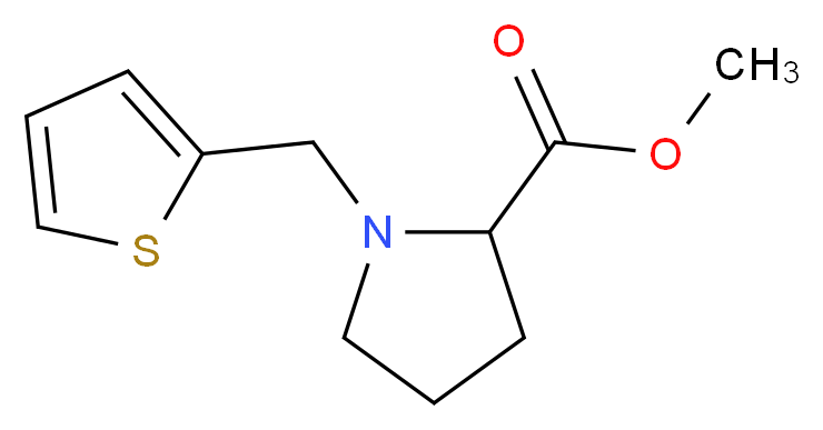 methyl 1-(thien-2-ylmethyl)pyrrolidine-2-carboxylate_分子结构_CAS_1031843-68-1)