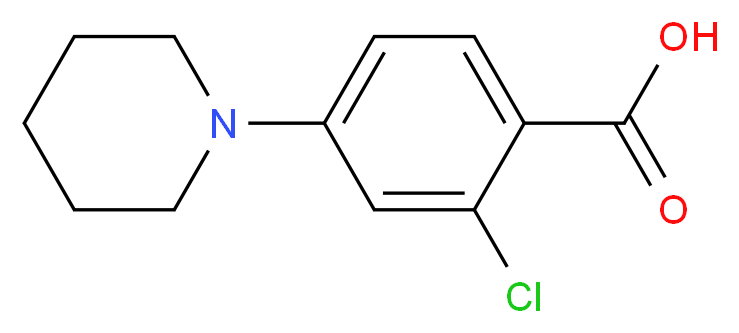 2-Chloro-4-piperidinobenzenecarboxylic acid_分子结构_CAS_)