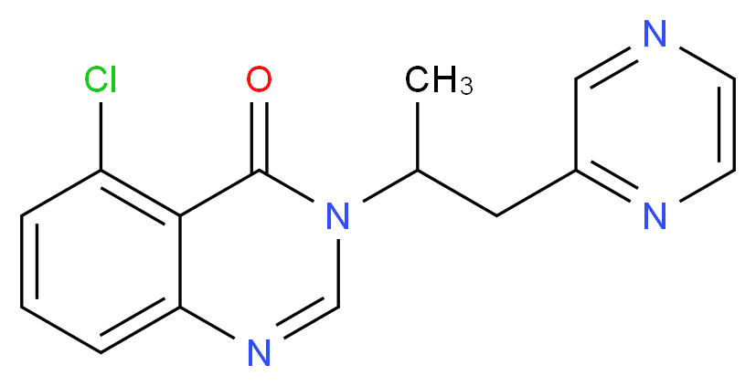 5-chloro-3-(1-methyl-2-pyrazin-2-ylethyl)quinazolin-4(3H)-one_分子结构_CAS_)