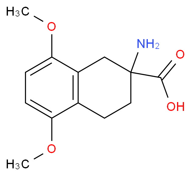 2-amino-5,8-dimethoxy-1,2,3,4-tetrahydronaphthalene-2-carboxylic acid_分子结构_CAS_99907-84-3