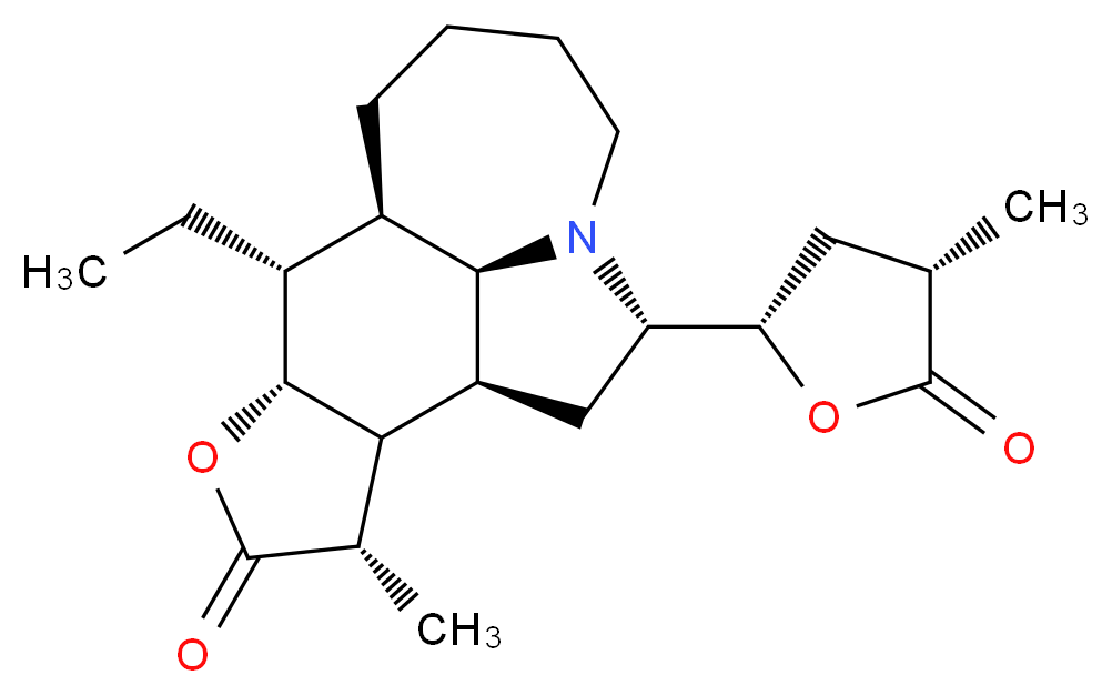 (1S,3S,9R,10R,11R,14S,15R,16R)-10-ethyl-14-methyl-3-[(2S,4S)-4-methyl-5-oxooxolan-2-yl]-12-oxa-4-azatetracyclo[7.6.1.0<sup>4</sup>,<sup>1</sup><sup>6</sup>.0<sup>1</sup><sup>1</sup>,<sup>1</sup><sup>5</sup>]hexadecan-13-one_分子结构_CAS_143120-46-1