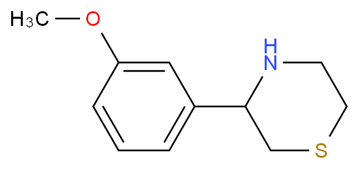 3-(3-Methoxyphenyl)thiomorpholine_分子结构_CAS_914349-59-0)