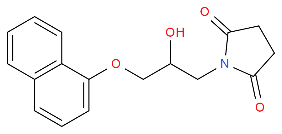 1-[2-Hydroxy-3-(1-naphthalenyloxy)propyl]-2,5-pyrrolidinedione_分子结构_CAS_345931-85-3)