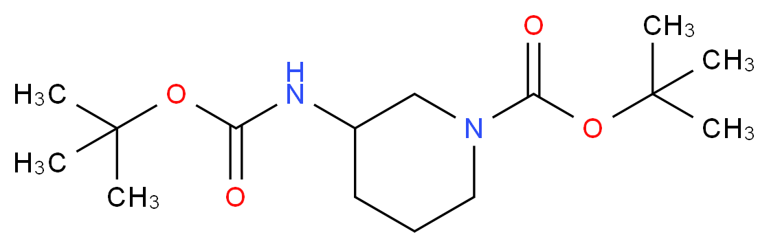 tert-Butyl 3-((tert-butoxycarbonyl)amino)piperidine-1-carboxylate_分子结构_CAS_1217710-80-9)