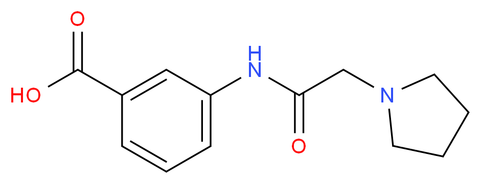 3-(2-(pyrrolidin-1-yl)acetamido)benzoic acid_分子结构_CAS_)