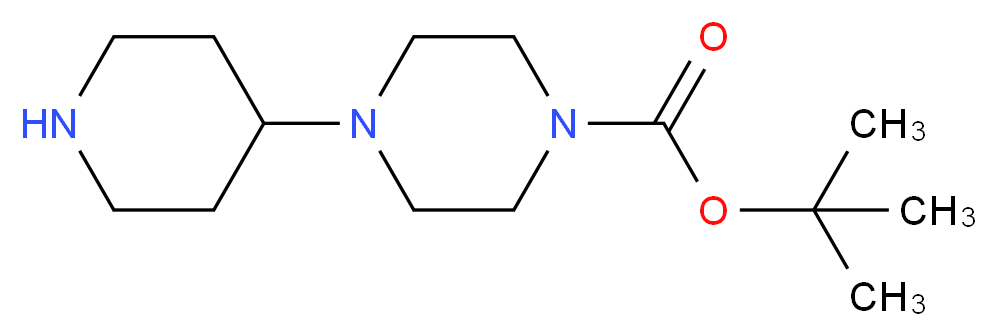 tert-Butyl 4-(piperidin-4-yl)piperazine-1-carboxylate_分子结构_CAS_205059-24-1)