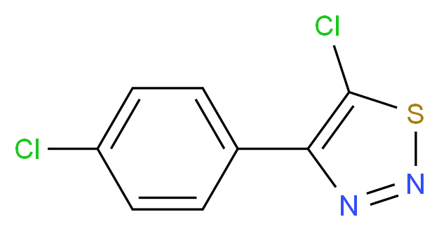 5-Chloro-4-(4-chlorophenyl)-1,2,3-thiadiazole_分子结构_CAS_)