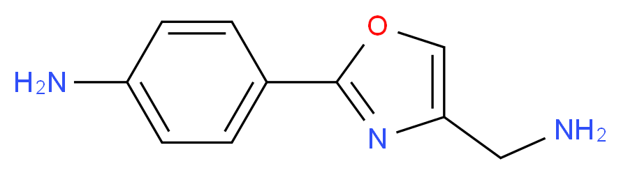 4-[4-(aminomethyl)-1,3-oxazol-2-yl]aniline_分子结构_CAS_885272-85-5