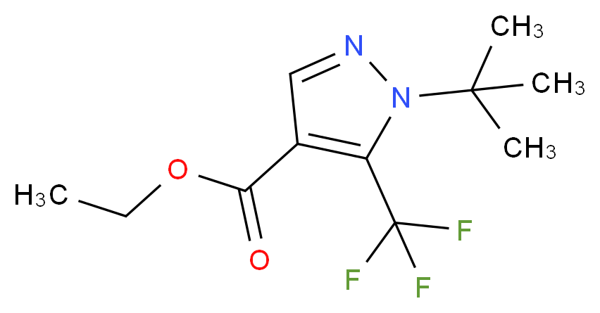 Ethyl 1-(tert-butyl)-5-(trifluoromethyl)-1H-pyrazole-4-carboxylate_分子结构_CAS_852691-03-3)