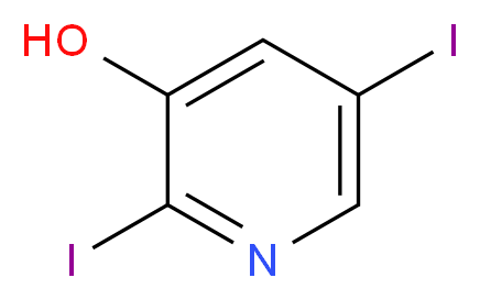 2,5-Diiodopyridin-3-ol_分子结构_CAS_1142191-68-1)