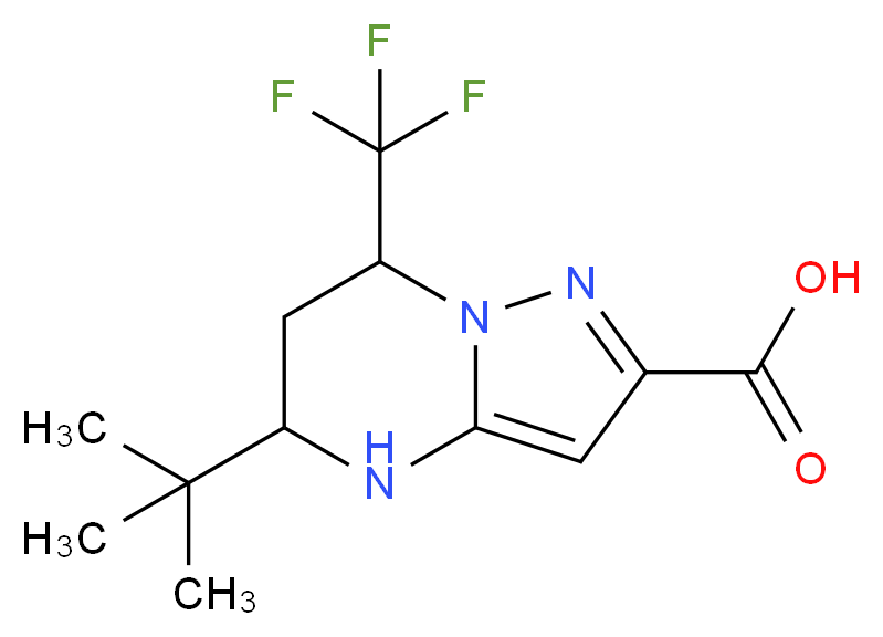 5-tert-butyl-7-(trifluoromethyl)-4H,5H,6H,7H-pyrazolo[1,5-a]pyrimidine-2-carboxylic acid_分子结构_CAS_436088-41-4