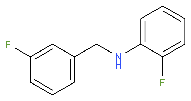 2-fluoro-N-[(3-fluorophenyl)methyl]aniline_分子结构_CAS_959050-05-6