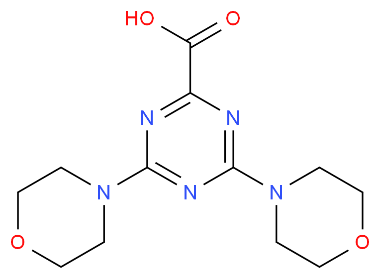 4,6-Di-morpholin-4-yl-[1,3,5]triazine-2-carboxylic acid_分子结构_CAS_626223-48-1)