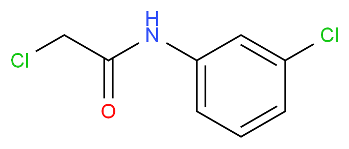 2-Chloro-N-(3-chlorophenyl)acetamide_分子结构_CAS_)