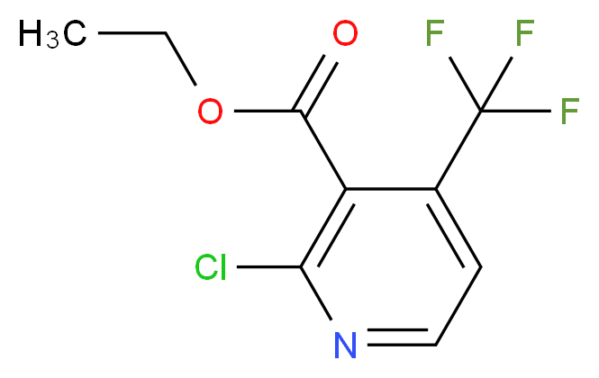 Ethyl 2-chloro-4-(trifluoromethyl)nicotinate_分子结构_CAS_1221792-56-8)