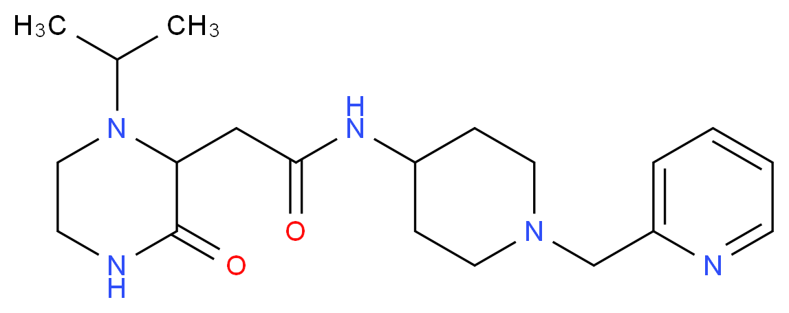 2-(1-isopropyl-3-oxo-2-piperazinyl)-N-[1-(2-pyridinylmethyl)-4-piperidinyl]acetamide_分子结构_CAS_)