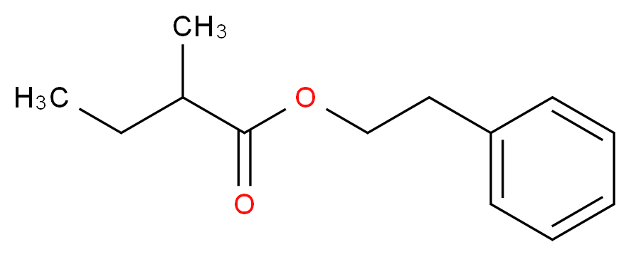 2-phenylethyl 2-methylbutanoate_分子结构_CAS_24817-51-4