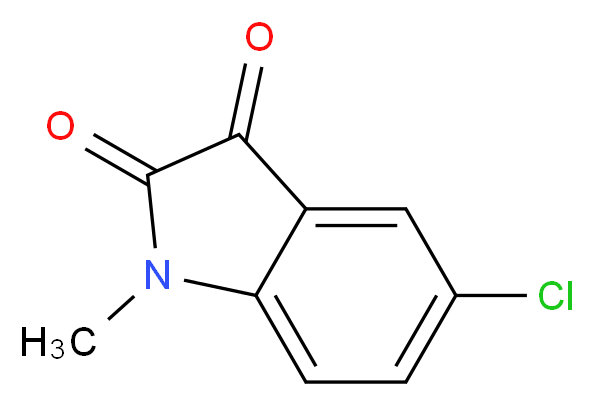 5-Chloro-1-methyl-1H-indole-2,3-dione_分子结构_CAS_60434-13-1)