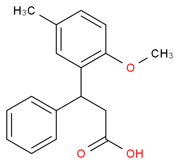 3-(2-Methoxy-5-methylphenyl)-3-phenyl-propanoic Acid_分子结构_CAS_109089-77-2)