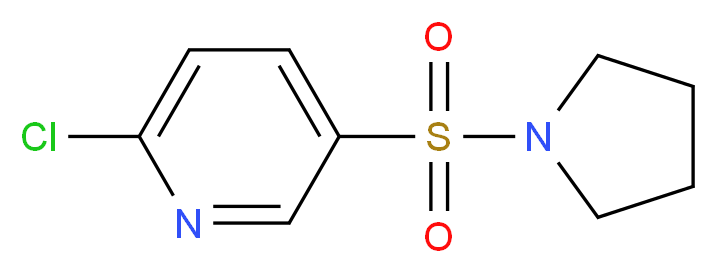 2-chloro-5-(pyrrolidine-1-sulfonyl)pyridine_分子结构_CAS_64614-51-3
