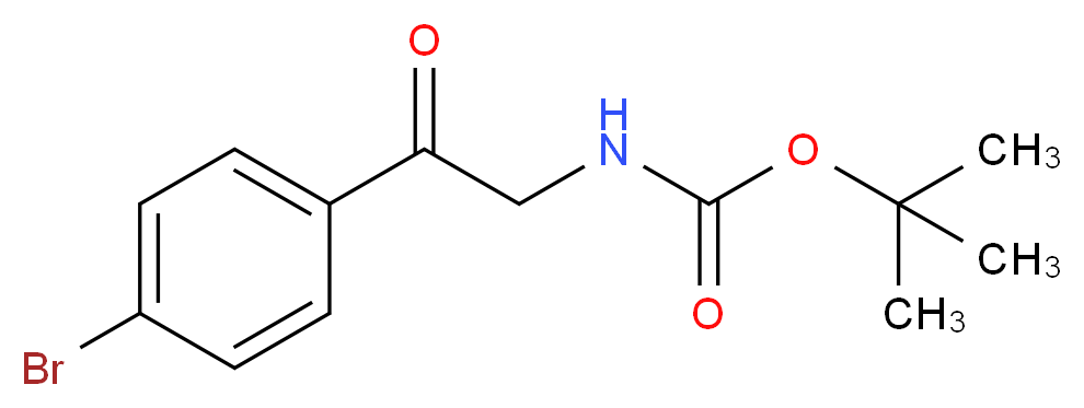 tert-Butyl N-[2-(4-bromophenyl)-2-oxoethyl]carbamate_分子结构_CAS_339185-70-5)