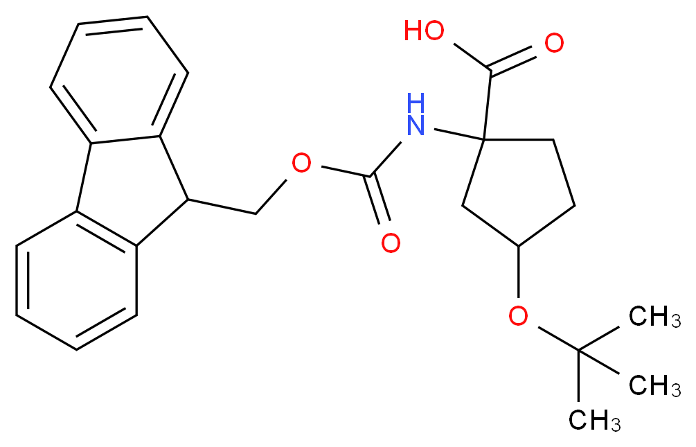 3-(1,1-DIMETHYLETHOXY)-1-[[(9H-FLUOREN-9-YLMETHOXY)CARBONYL]AMINO]-CYCLOPENTANECARBOXYLIC ACID_分子结构_CAS_369403-19-0)