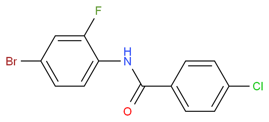 N-(4-bromo-2-fluorophenyl)-4-chlorobenzamide_分子结构_CAS_519017-62-0