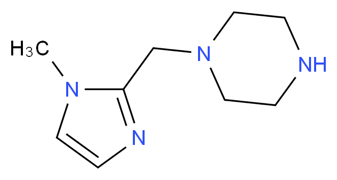 1-[(1-methyl-1H-imidazol-2-yl)methyl]piperazine_分子结构_CAS_)