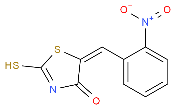 (5E)-5-[(2-nitrophenyl)methylidene]-2-sulfanyl-4,5-dihydro-1,3-thiazol-4-one_分子结构_CAS_6308-22-1