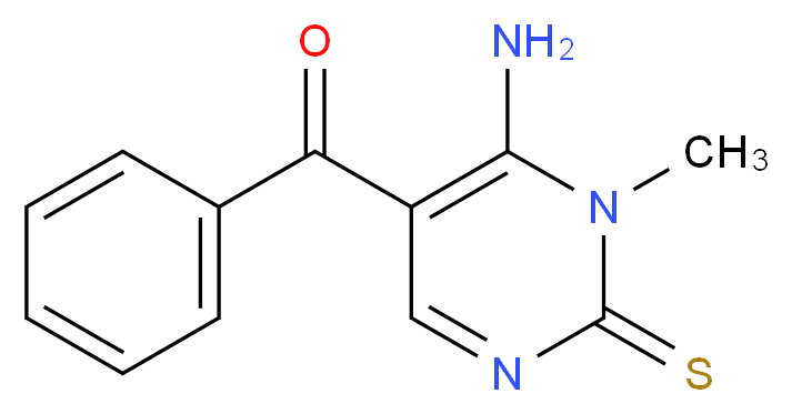(6-Amino-1-methyl-2-thioxo-1,2-dihydro-5-pyrimidinyl)(phenyl)methanone_分子结构_CAS_)