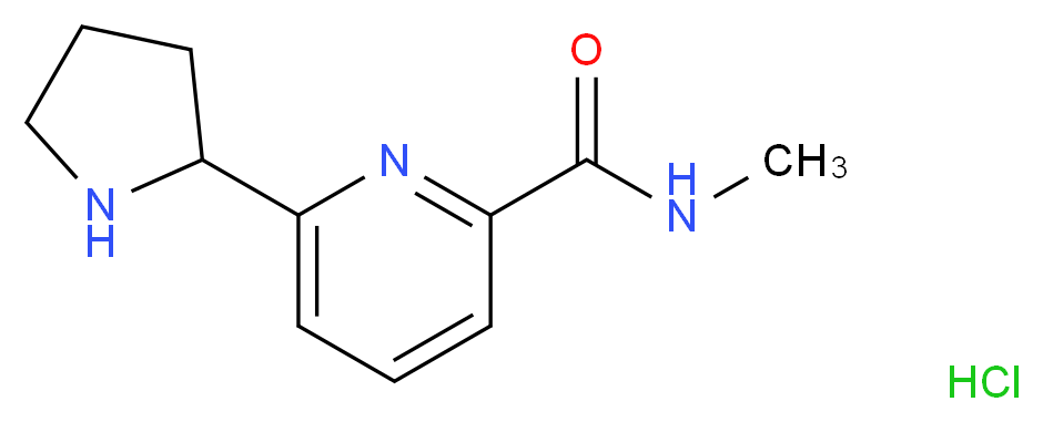6-Pyrrolidin-2-yl-pyridine-2-carboxylic acid methylamide hydrochloride_分子结构_CAS_)